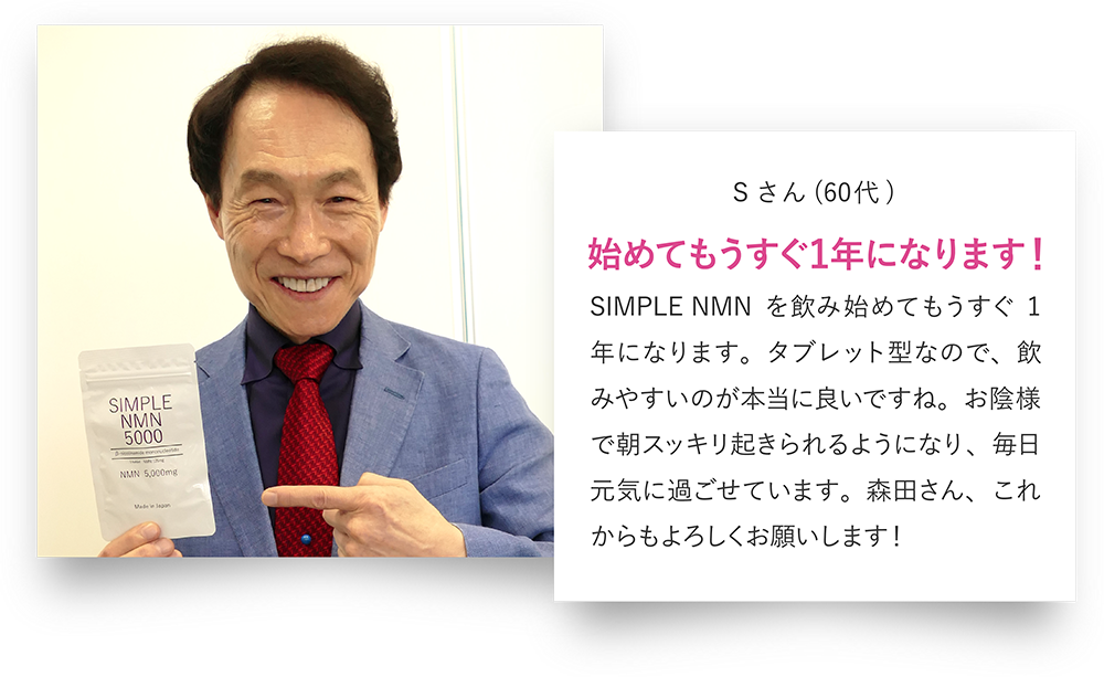 sさん（60代）始めてもうすぐ1年になります